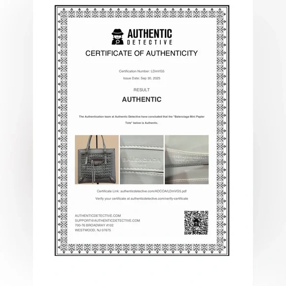 Balenciaga Leather Mini Papier 2way Bag - Picture 15 of 15